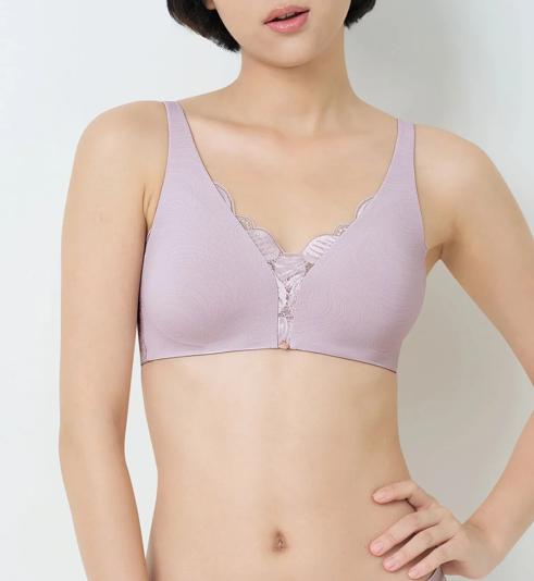 Triumph Florale Celestial เสื้อชั้นในไม่มีโครง แบบคัพบาง - Tender purple - ไม่มีโครง