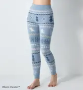 スロギーG073 ムーミン 9分丈ニットパンツ, ブルー, model image number 0