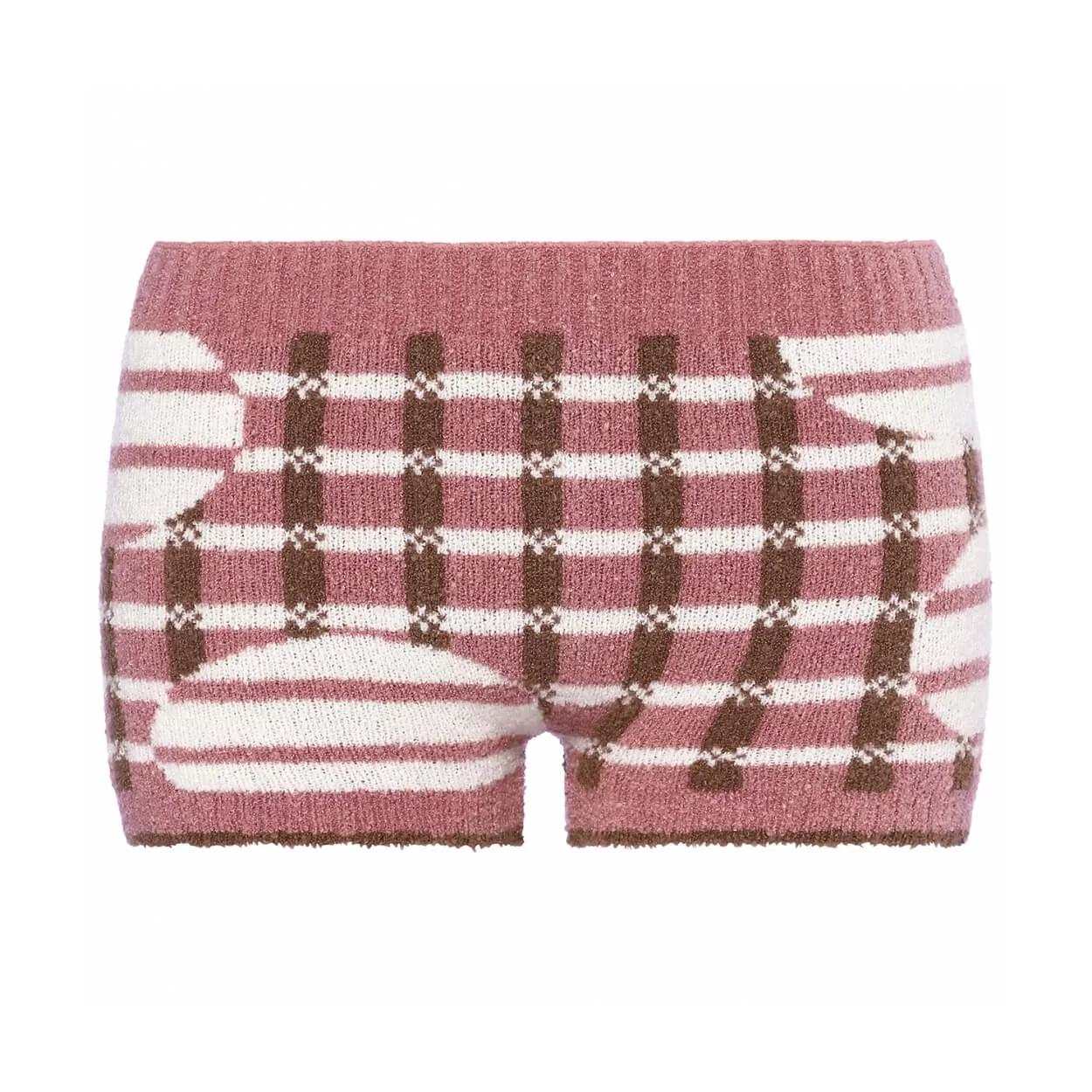 【SALE】スロギー “ほっ”とあったか(ニット柄) ニットパンツ, ピンク, product image number 0