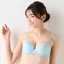 Daily AMOSTYLE スムースブラ ブラ＆ショーツセット (コンフィーレース), ブルー, model image number 0