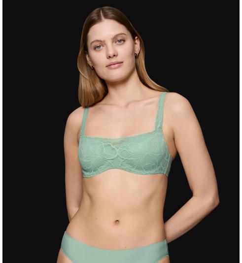 Triumph BODY MAKE UP ILLUSION LACE BALCONETTE BRA - Misty turquoise - Lace