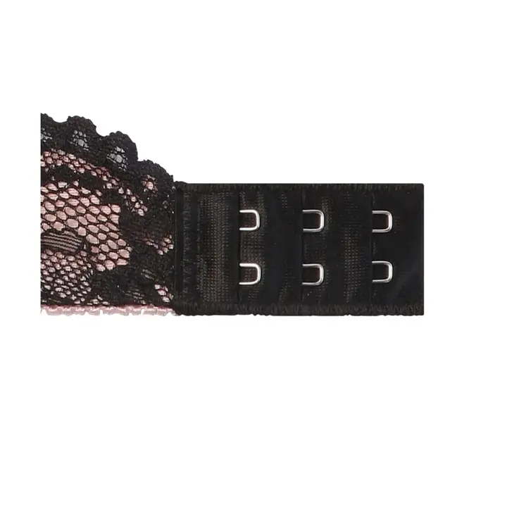 Daily AMOSTYLE 3/4カップブラ ブラ＆ショーツセット レイシーブルーム【一部カラーSALE】, ブラック, product image number 4