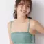 【SALE】アモスタイル バンドゥ ブラジャー(ストラップ取り外し可) デイジーガーデン, グリーン, model image number 0