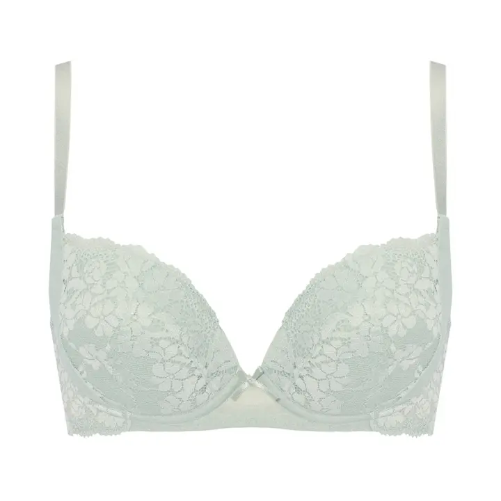 【WEB/アウトレット限定】きゅっと寄せブラ ブラ＆ショーツセット スウィンギングブーケ【一部カラーSALE】 【一部カラーSALE】, グリーン, product image number 0