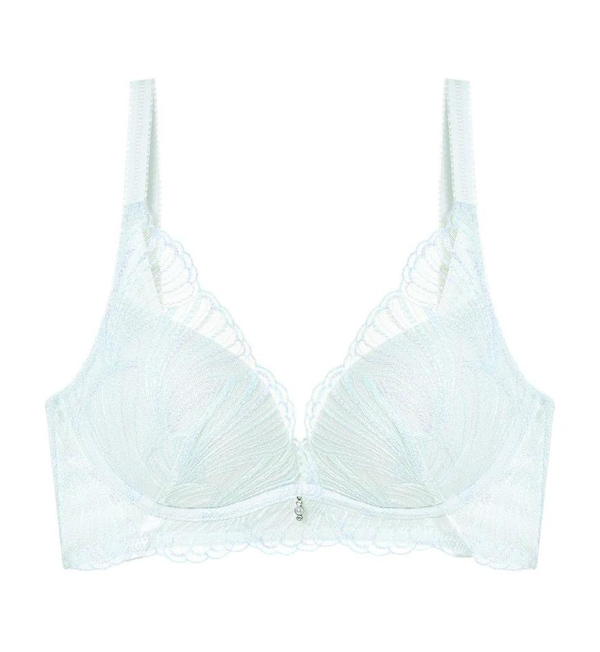 Triumph Áo Lót Seashell Không Gọng Mút Nâng Aqua Cổ Chữ V - Thân Thiện Môi Trường - Pawder snow - Không gọng