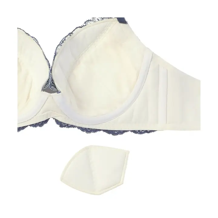 Daily Plus  脇高ブラ ブラ＆ショーツセット ボタニカルモザイク, ホワイト, product image number 3