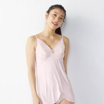 【SALE】ミニスリップ マイフラワー, ピンク, model
