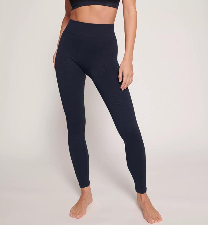 Spanx - Look at Me Now Seamless Leggings - Port Navy Blue