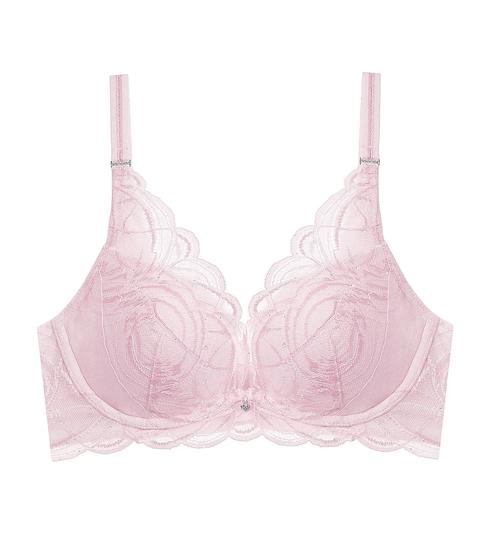 Triumph Shimmer Lace เสื้อชั้นในมีโครง ดันทรง แบบดีฟวี - Rose - มีโครง