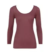 【SALE】薄くて軽い インナー5170 8分袖トップ, パープル, product image number 0