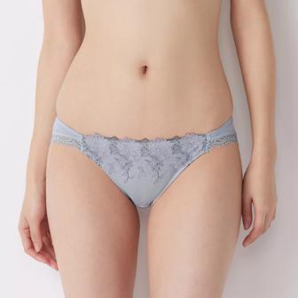 【SALE】【WEB限定】エントリーコレクション 背中すっきりブラ＆ショーツセット ビーラブドフラワー, ブルー, model image number 2