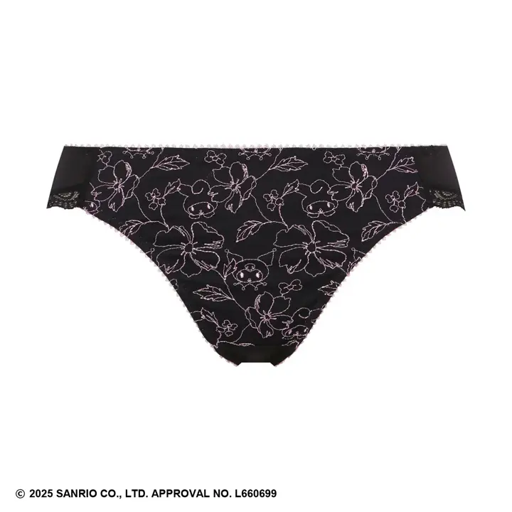 レギュラーショーツ マイメロディ♡クロミ &times; AMOSTYLE, ブラック, product image number 0