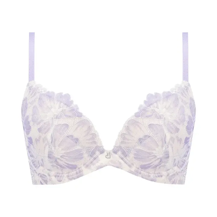 【SALE】カーヴィースリムブラ フラワーハグズ, ホワイト, product image number 0