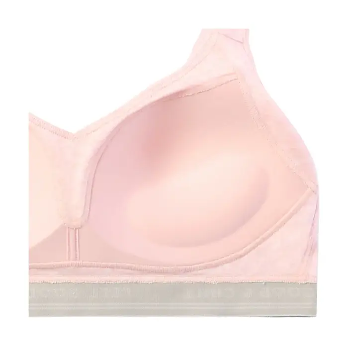 アクティブコットンミックス ノンワイヤー ハーフトップ, ピンク, product image number 3