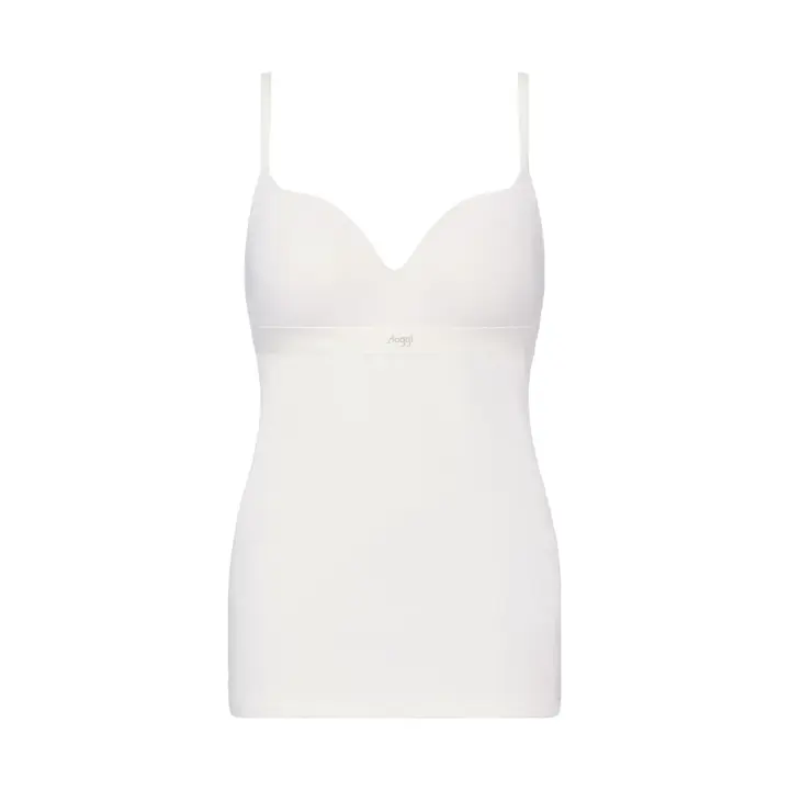 スロギー ゴーコットン カップ付きキャミソール, ホワイト, product image number 0