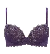 【SALE】【WEB限定】エントリーコレクション 背中すっきりブラ＆ショーツセット ビーラブドフラワー, パープル, product image number 0