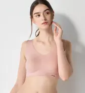 スロギー ゼロフィール ハーフトップ ナイトブラ, ピンク, model image number 0