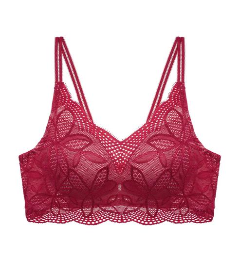 Triumph AQUA JADE NON-WIRED PUSH UP DEEP V BRA - Rosso masai - Non-wired Bra