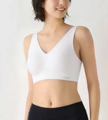 スロギー ゼロフィール 綿混 ハーフトップ Vネック