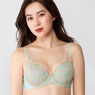 秘めわざ628 ブラジャー, グリーン, model image number 0