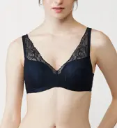 【SALE】コンフォートワイヤーブラ624 ブラジャー, ブラック, model image number 0