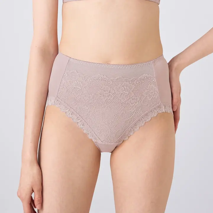 天使のブラ スリムライン632 はきこみ深めショーツ【一部カラーSALE】, パープル, model image number 0