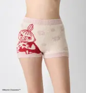 スロギーG073 ムーミン 1分丈ニットパンツ, ピンク, model image number 0