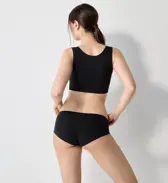 スロギー ゼロフィール ハーフトップ ナイトブラ, ブラック, model image number 3