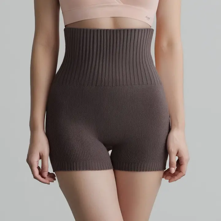 スロギー “ほっ”とアイテム(ミニウォーマー) ハラマキ付きニットパンツ, グレー, model image number 0