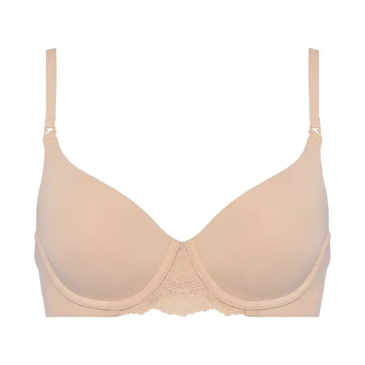 シームレスカップブラ シグネチャースムース, ベージュ, product image number 0