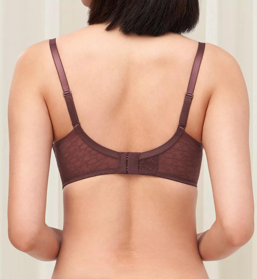 Triumph Signature Sheer Non-Wired Push Up Deep V Bra - Decadent chocolate - Non-wired Bra