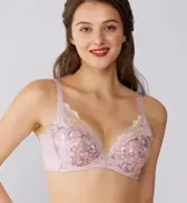 トリンプ プレミアム ゴールドレーベル4005 ブラジャー(パッドなし), パープル, model image number 0