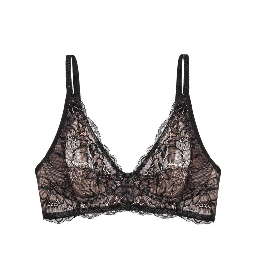 Triumph AMOURETTE CHARM LACE WIREFREE BRA - Black - Wirefree