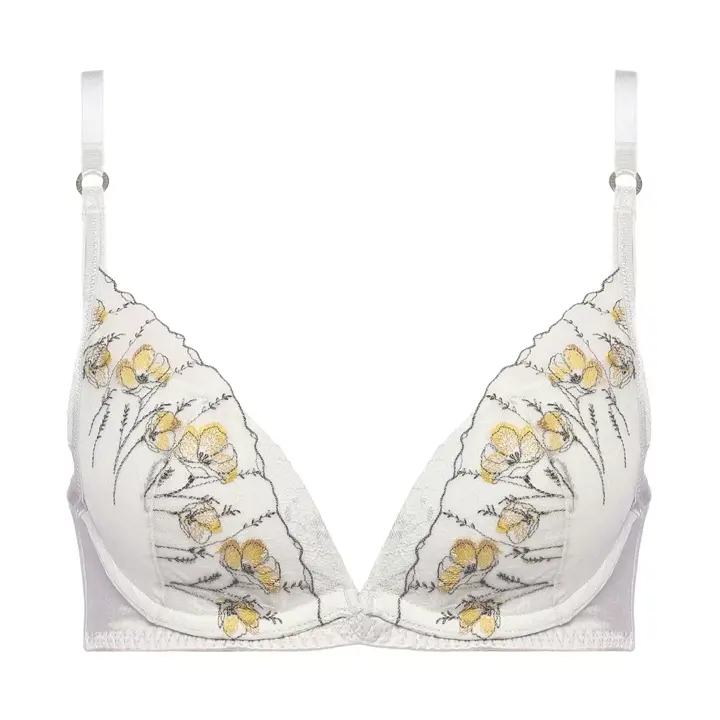 【SALE】【WEB限定】夢みるブラ(R) ノンワイヤー プレスド フラワー, ホワイト, product image number 0
