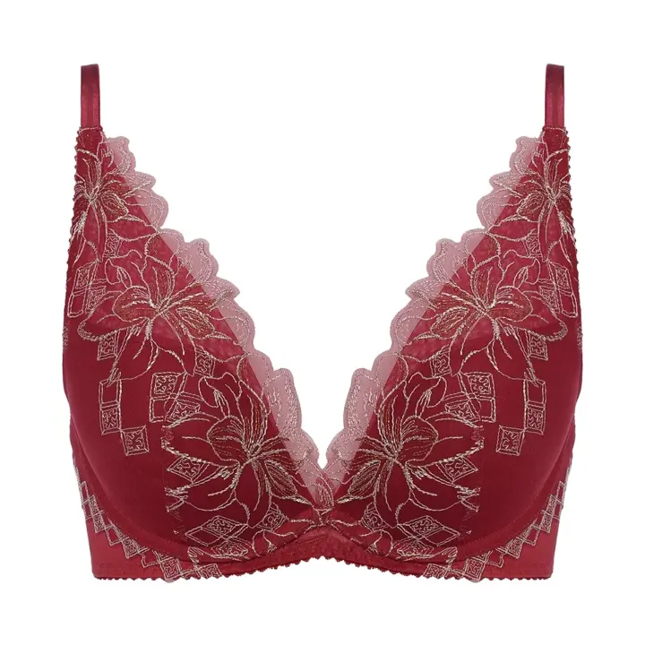 【SALE】夢みるブラ(R) DeepV ブラジャー キス ザ ミラー, レッド, product image number 0