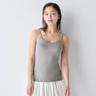 キャミソール ベーシックインナー, グレー, model image number 0