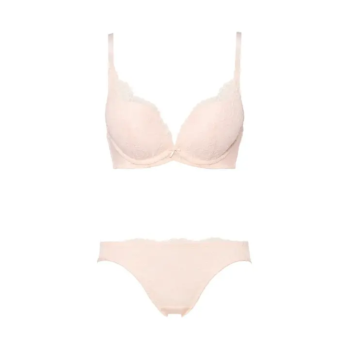 夢みるブラ(R)DeepV ブラ＆ショーツセット デイジーレース【一部カラーSALE】, ピンク, product image number 1
