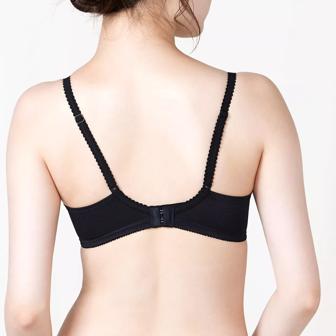 【WEB限定】トリンプ すっきりスムースブラ ブラ＆ショーツセット, ブラック, model image number 3