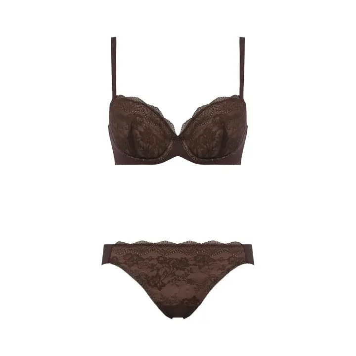 夢みるブラ(R) ライト ブラ＆ショーツセット デイジーシャワー【一部カラーSALE】, ブラウン, product image number 1