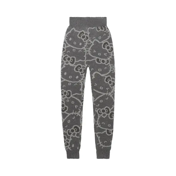 【WEB/アウトレット限定】スロギーG063 ハローキティ 9分丈ニットパンツ, グレー, product image number 1